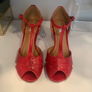Red Kimchi Blue heels. Size 9, never worn